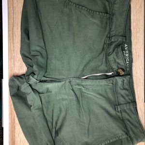 Olive AEO midi shorts